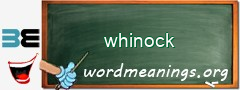 WordMeaning blackboard for whinock